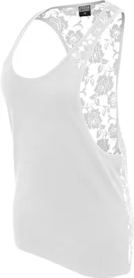 Produktbild von Urban Classics Ladies - FLOWER LOOSE Tank Top weiß - L