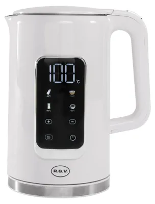 Obrázek produktu pro RGV 00000111420, 1,7 l, 2200 W, Černá, Bílá, Nerezová ocel, Nastavitelný termostat, Zabezpečení proti přehřátí