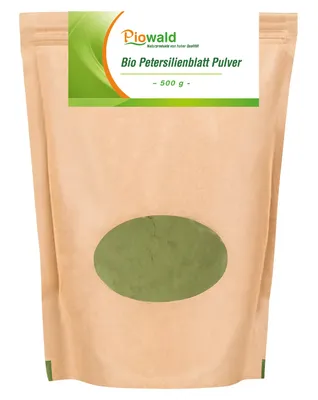 Produktbild von Piowald Petersilienblatt Pulver - 500g Vorratspack