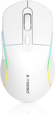 Produktbild von Gaming Maus 10000 DPI,Tri-Mode 2,4 GHz/Bluetooth/USB-C, RGB-Beleuchtung, 6 programmierbare Tasten, wiederaufladbar – Kompatibel mit PC, Mac, PS, Xbox