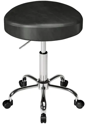 Produktbild von HOMCOM Rollhocker aus Kunstleder, höhenverstellbarer Salonhocker