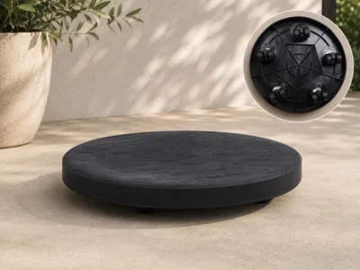 Image de Roulettes pour meubles - 150 kg - Roues invisibles - Roulettes pour meubles - Roulettes pour pots - Diamètre 40 cm - Anthracite