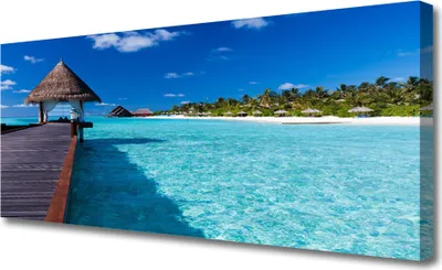 Produktbild von Tulup Leinwand-Bilder 125x50 Wandbild Canvas Kunstdruck Brücke Meer Architektur