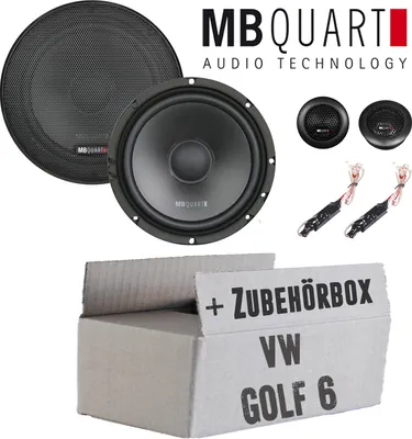 Produktbild von Lautsprecher Boxen MB Quart QS165 - 16,5cm Kompo Auto Einbauzuebehör - Einbauset passend für VW Golf 6 - justSOUND