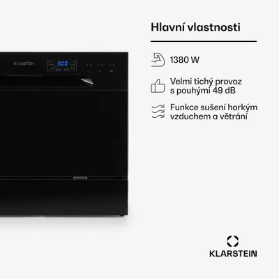 Obrázek produktu pro Klarstein Amazonia 6, myčka nádobí, 1380 W, , 6 sad nádobí, 49 dB, tlačítkové ovládání