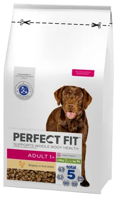 Produktbild von Perfect Fit Adult (1+) – komplettes Trockenfutter für ausgewachsene Hunde großer Rassen mit Huhn, 6 kg