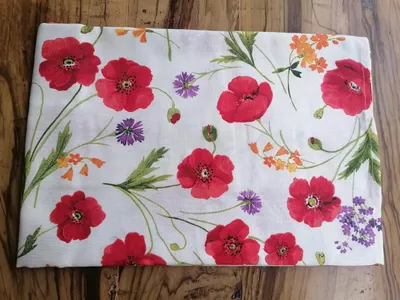 Obrázok produktu pre Ubrus kvety, 140 x 450 cm, 100% bavlna, pre záhradu