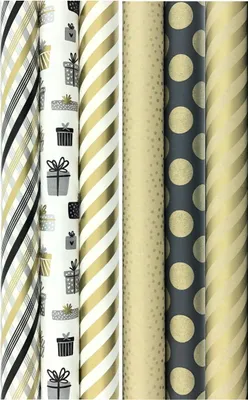 Obrázok produktu pre BERLIN a GATSBY Darčekový papier – Rôzne darčekové papiere – 3 metre x 70 cm – 6 rolí