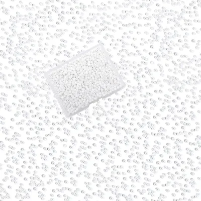 Produktbild von Glaskralen Set 1500 Stück - Weiße Rocailles 2 mm - JCLB0050