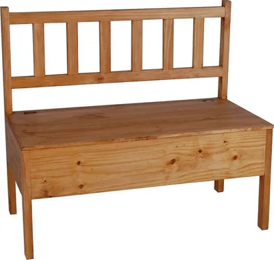 Produktbild von MiaMöbel Eckbank Mexico Möbel 100x89x50 cm Landhausstil Massivholz Pinie Honig