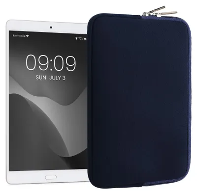 Produktbild von kwmobile Tablet Hülle kompatibel mit 8"-8,4" Tablet - Universal Neopren Tasche Cover Case - Schutzhülle Sleeve in Dunkelblau