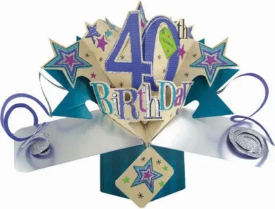 Produktbild von Grußkarte PopUp "40th Birthday"