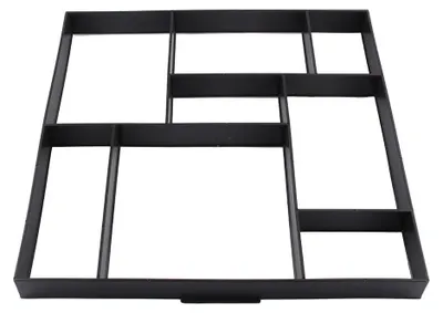Produktbild von Betonformen, wiederverwendbar - Formelemente für Pflastersteine - Gestaltung von Gärten - Gehwege/Pfade - Verbesserungen im Außenbereich - 50 x 50 x 4,5 cm - Steinform