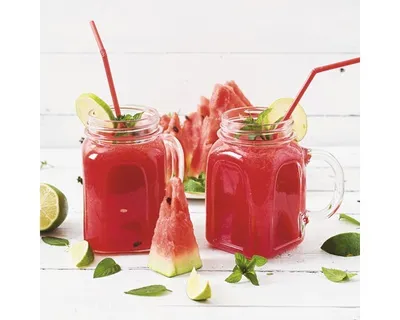 Produktbild von Glasbild Watermelon Smoothie I 50x50 cm