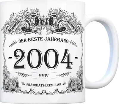 Produktbild von 2004 der beste Jahrgang Kaffeebecher Tasse Kaffeetasse Geburtsjahr Geburtstag