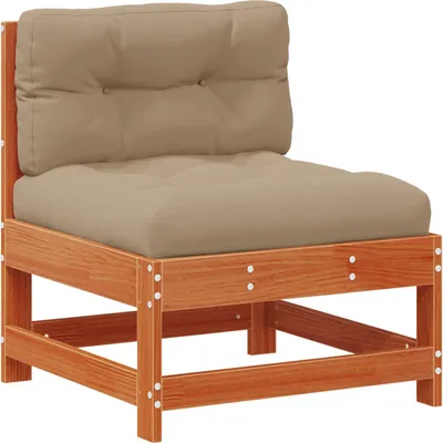 Produktbild von vidaXL Garten Mittelssofa Massives Kiefernholz Wachsbraun