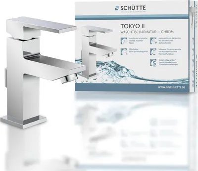 Obrázek produktu pro SCHÜTTE TOKYO II umyvadlová baterie s táhlem, vodovodní baterie koupelna, chrom