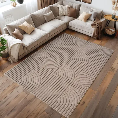 Obrázok produktu pre Homebyhome Koberec Obývací Pokoj Boho Design Bouclé Smy?kový Skandinávský Styl Odolný M?kký do Ložnice, Velikost: 280x370 cm