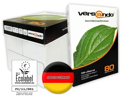 Produktbild von 500 Blatt Versando Kopierpapier DIN A4, 80g/qm