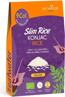 MAKARON (KONJAC) W KSZTAŁCIE RYŻU BEZGLUTENOWY BIO 270 g (200 g ) - SLIM (EAT WATER)