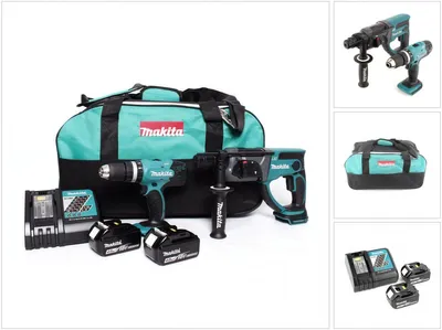 Image de MAKITA Kit DLX2025M (DHP453 + DHR202 + 2 x 4.0 Ah + DC18RC + LXT600)