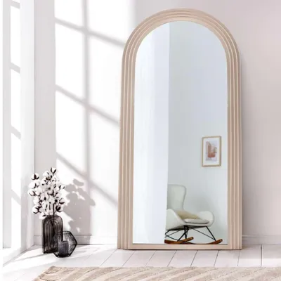 Produktbild von Design Rundbogen Spiegel 160x80cm FORMOSA greige Wandspiegel