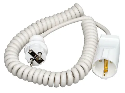 Produktbild von Kopp Spiral Verlängerung dehnbar flexibel 2,5 m weiß 140201091