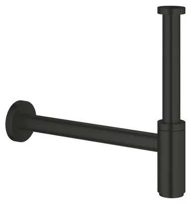Geruchsverschluss 1 1/4 Zoll, Waschbecken, mattschwarz