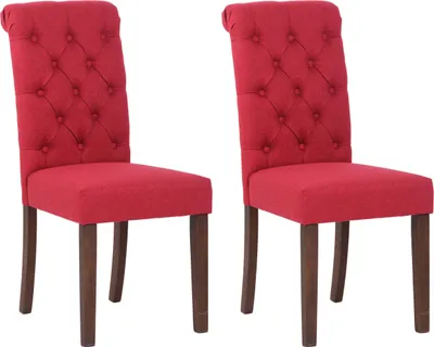 Produktbild von 2er Set Esszimmerstühle HLO-CP16 Stoff rot