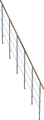 Produktbild von Minka Zweites Geländer für die Raumspartreppen Quatro, Quatro Turn, Style und Style Turn Buche Grau