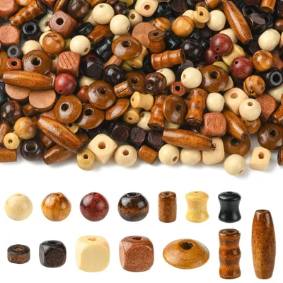 Produktbild von 360 Holzperlen zum Schmuckherstellung