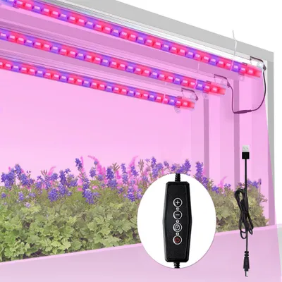 Produktbild von 60W LED Pflanzenlampe Vollspektrum USB Dimmbar Zimmerpflanzen Wachstumslampe Pflanzenlicht mit Timer