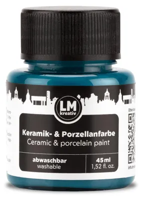 Produktbild von LM-Kreativ Porzellan- & Keramikfarbe 45 ml, Türkis, wasserbasiert