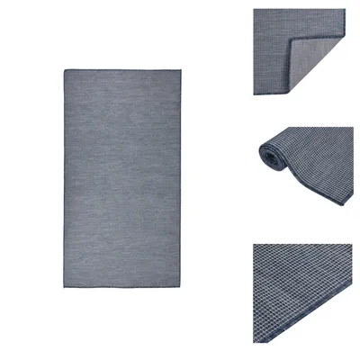 Image de vidaXL Tapis d'extérieur, tissage plat, 80x150 cm, bleu - Tapis