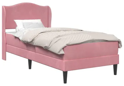 Immagine prodotto di Struttura del letto con testiera Rosa 90 x 190 cm Velluto