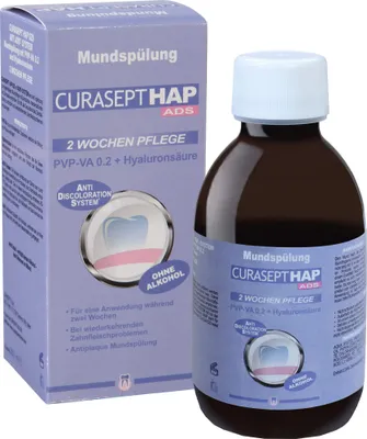 Obrázok produktu pre Curasept Hap020 Pvp-VA 0,20+Hyaluron ústna voda 200 ml