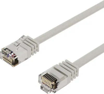 Produktbild von Patchkabel-Flachkabel U/UTP cat. 6 slim weiß 3m