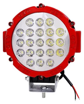 Immagine prodotto di Faro LED potente da 63 W, rosso, a proiettore/alogeno, per Jeep/ATV 4x4 fuoristrada