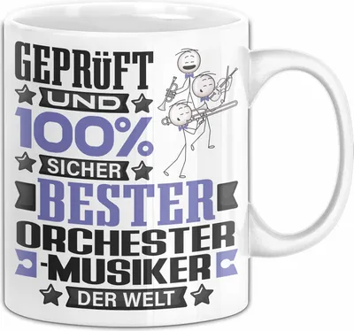 Produktbild von Orchestermusiker Geschenk Lustiger Spruch für Orchestermusiker Geschenkidee Bester Orchestermusiker Der Welt (Weiß)