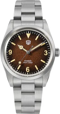 Produktbild von Herren Quarzuhr 37 mm mit Japanischem VH31 Uhrwerk, Edelstahl Armbanduhr, Saphirglas, Leuchtend, 100 m Wasserdicht, Business & Outdoor