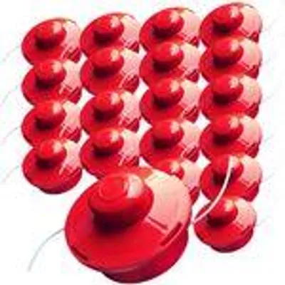 Produktbild von NEMAXX® FS2 Tap & Go Fadenkopf Tippautomatik Doppelfaden 20er-Set – Motorsense/Freischneider – M10x1,25 Linksgewinde, 2 mm, Schnittkreis 380 mm – Rot