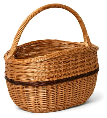 Obrázek produktu pro Ekologický proutěný košík, rozměry 41 x 27, výška 25/40 cm