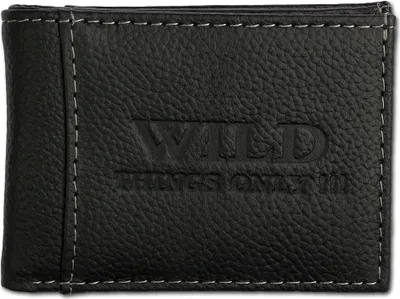Zdjęcie produktu dla Skórzany portfel RFID Wild Things Only czarny 9.5x1.5x6.5cm OPJ800S