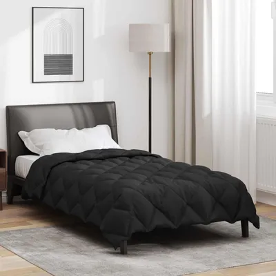 Produktbild von "Schlussverkauf" Winterbettdecke Extra weich - Antiallergisch - Schwarz 200x155 cm Mikrofaser  C6388