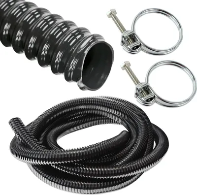 Produktbild von Abwasserschlauch Spiralschlauch 1 Meter inkl. Drahtschlauchschelle Set , Ø25mm für Wohnmobil, Boot, Bus