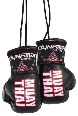 Produktbild von Dynamix Athletics Autospiegel Mini Boxhandschuhe - Muay Thai Schwarz