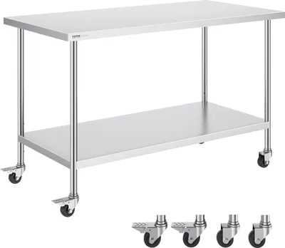Immagine prodotto di Tavolo da lavoro in acciaio inossidabile Tavolo di preparazione commerciale 762x1524mm Hotel