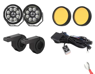 Produktbild von Motorrad Nebelscheinwerfer, LED, Stroboskop-Modi, D040 Halterungskabel