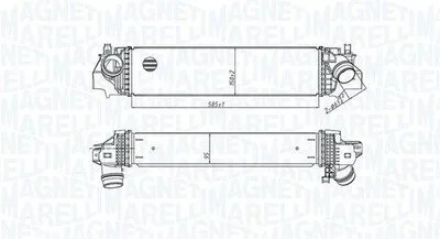 Produktbild von MAGNETI MARELLI 351319205560 Ladeluftkühler LLK für BMW 3 Touring (G21) Turbo Intercooler