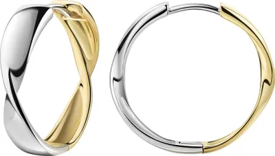 Produktbild von Zeeme Silber Klappcreolen 925/- Sterling Silber 2,5cm mehrfarbig ohne 341210025